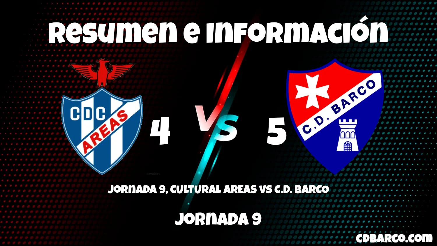 Imagen de caratula de seríe Jornada 9, CULTURAL AREAS vs C.D. BARCO